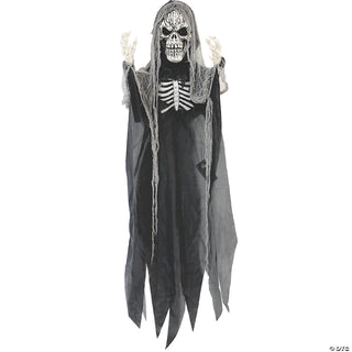 6 Ft Hanging Light Up Skull Reaper