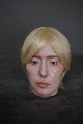 Alexis Head with Human Hair Wig and Mounting Hardware