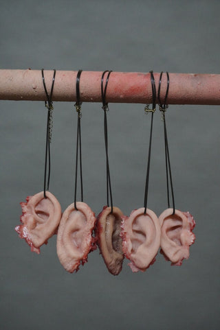 Silicone Human Ear Pendant Necklace