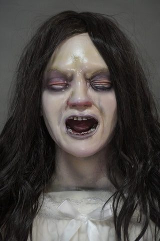 Sitting Ghost Girl Child Figure