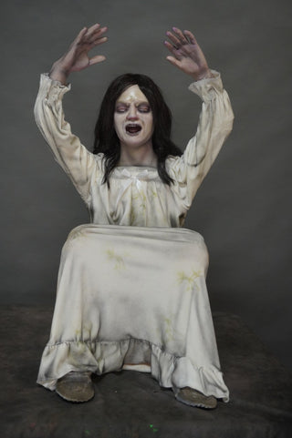 Sitting Ghost Girl Child Figure