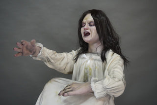 Sitting Ghost Girl Child Figure