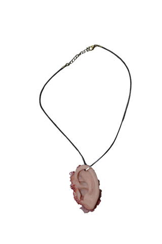 Silicone Human Ear Pendant Necklace