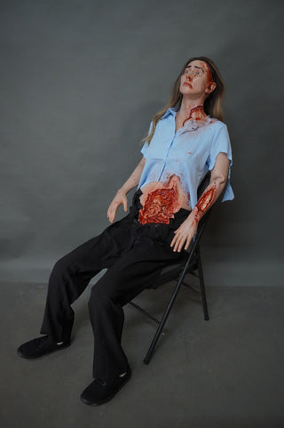 Wounded Lucy Half Anatomical Dummy with Eviscerate Intestine