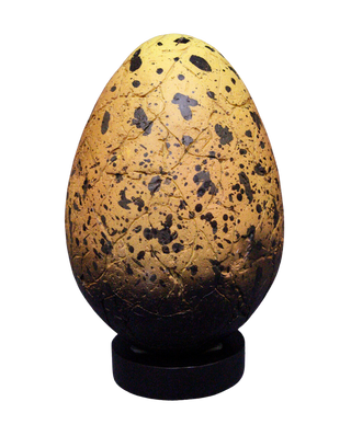 Yellow Egg Fossil Decor
