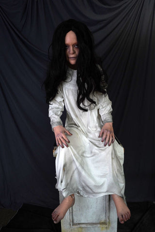 Sitting Ghost Girl Child Figure