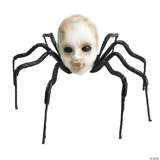 Creepy Baby Doll Head Spider Decoration