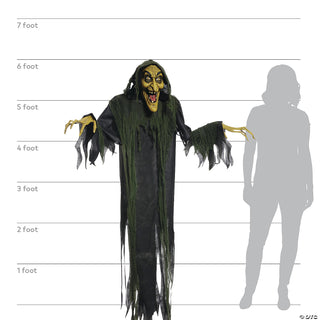 6 Ft Animated Hanging Witch