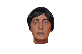 Alexis Head with Human Hair Wig and Mounting Hardware