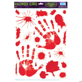 Bloody Handprint Window Clings