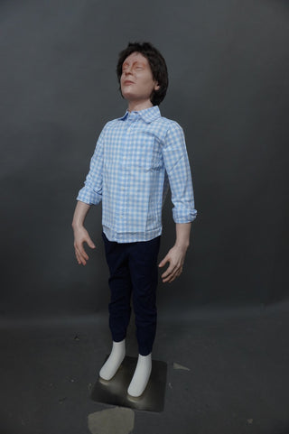 Closed Eye Boy Child Figure