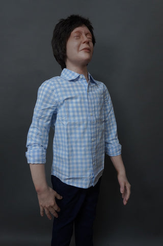 Closed Eye Boy Child Figure