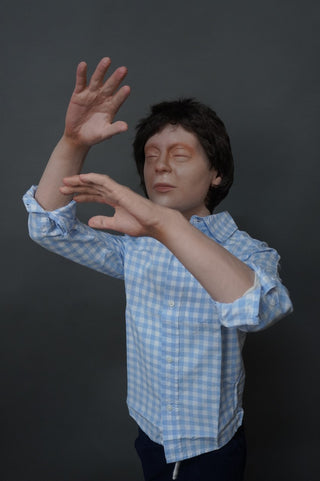 Closed Eye Boy Child Figure