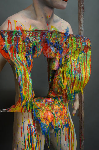 Blacklight Glowing Gutters the Clown Autopsy Photo Op with Pass-Through