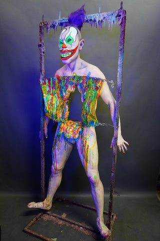Blacklight Glowing Gutters the Clown Autopsy Photo Op with Pass-Through