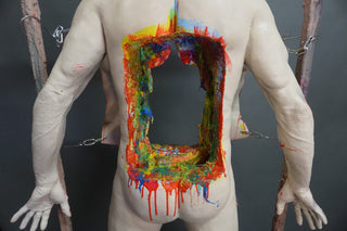 Blacklight Glowing Gutters the Clown Autopsy Photo Op with Pass-Through