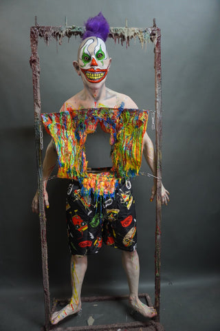 Blacklight Glowing Gutters the Clown Autopsy Photo Op with Pass-Through