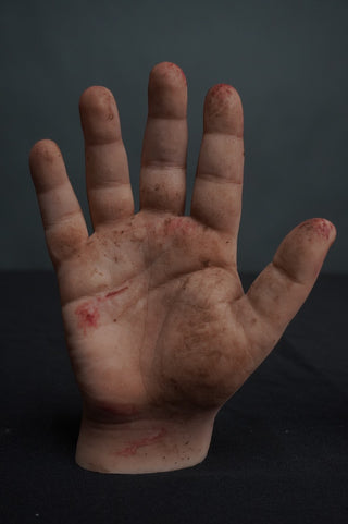 Bloody & Dirty Poseable Silicone Hand Pair