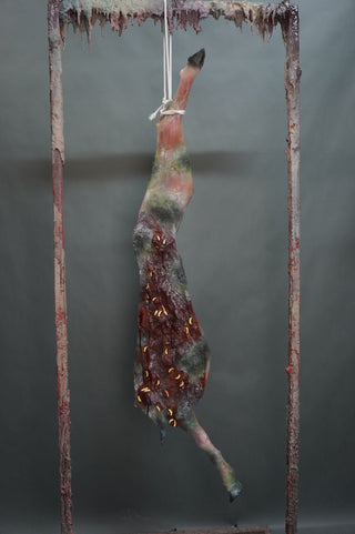Moldy Maggot Headless Hanging Goat Half