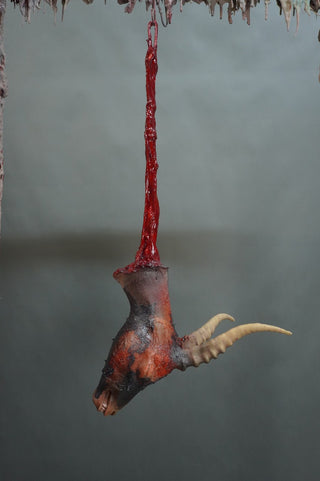 Scorched Goat Head with Horns