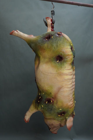 Bloody Moldy Hanging Gutted Pig