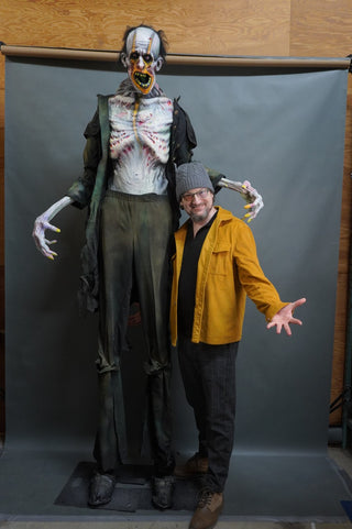 8ft Tall Giant Glowing Ghoul Socko Character with Electric Eyes