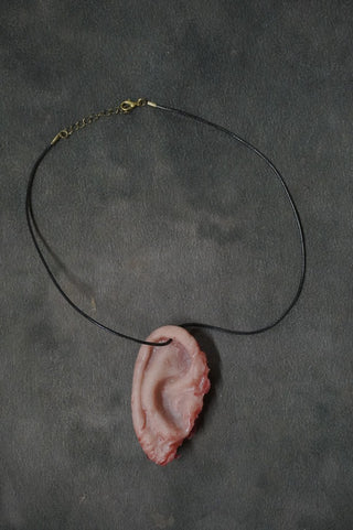 Silicone Decayed Ear Pendant Necklace