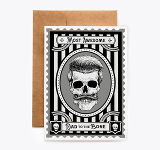 Goth Skull Father's Day Card