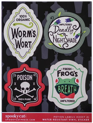 Nightmarish Halloween Potion Label Stickers