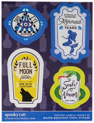 Mystical Halloween Potion Label Stickers