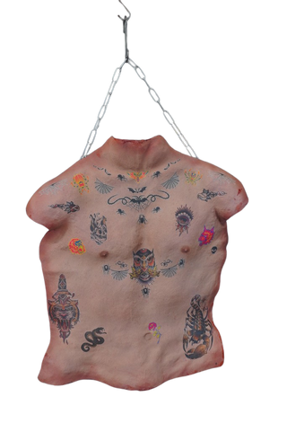 Human Torso Skin with Tattoos