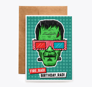 Rad Frankenstein Birthday Card