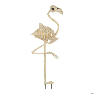 Large Skeleton Flamingo Lawn Decoration