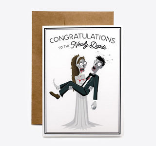 Zombie Newly Dead Wedding Card