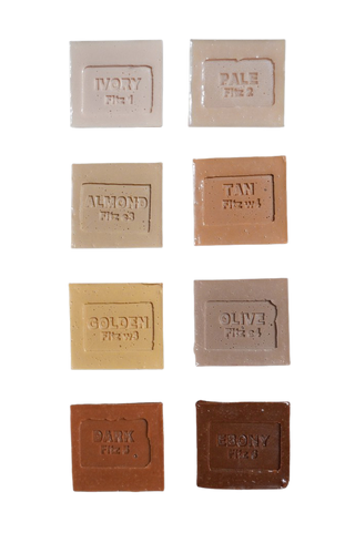 8 Piece Set of Dapper Cadaver Human Skin Tone Squares