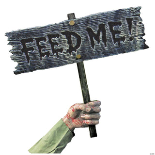 Warning From Below-Feed Me Lawn Sign