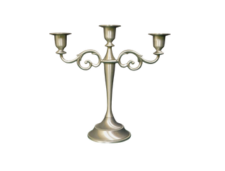 Classic Pewter Tabletop Candelabra