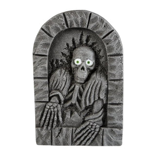 Skeleton Tombstone with Moving Eyes Halloween Decoration