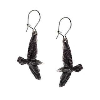 Black Raven Earrings