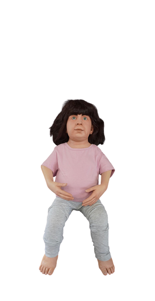 Sitting Preschool Toddler Girl Body