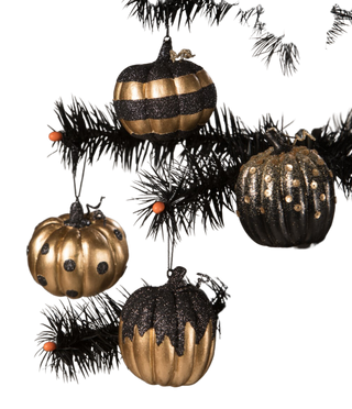 Glam Pumpkin Ornament Set