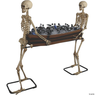 5 Ft Skeletons Carrying Coffin Cooler Prop