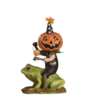 Tricky Beau Riding Frog Figurine