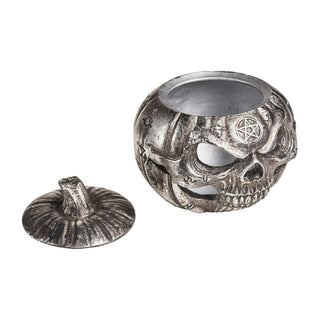 Pumpkin Skull Trinket & Jewelry Pot
