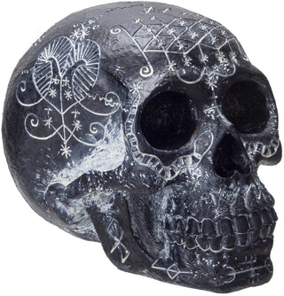 Black Engraved Voodoo Skull