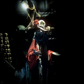 Creepy Orange Ghost Clown Prop