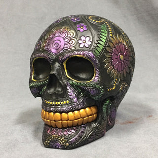 Purple Day of the Dead Decorative Skull