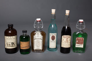 6 Vintage Remedies Bottles