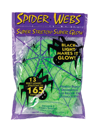 165 Sq Ft Blacklight Spider Webs