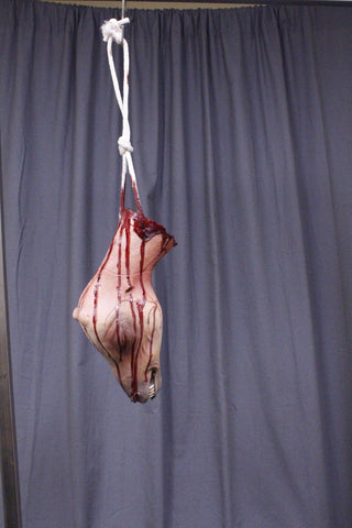 Hanging Severed Goat Head